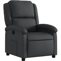 vidaXL Relaxsessel Echtleder Schwarz