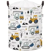 Siso Sipo Koš na hračky se šňůrkou, skládací bavlněný / 43 l, Mini Trucks