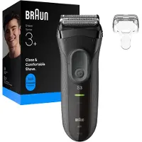 Braun Elektrorasierer "Series 3+ 3000s" 3 flexible Klingen, effizienter MicroComb Mitteltrimmer