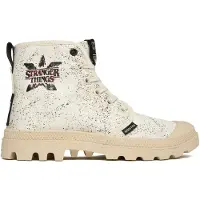 Palladium Damen High Sneaker Pampa Hellfire Stranger Things High Top 74497-180-M Creme