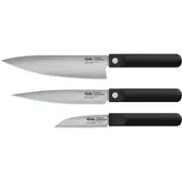 Fissler ProCut 001-039-03-000/0, 3-teiliges Messerset mit Kochmesser, Fleischmesser und Officemesser