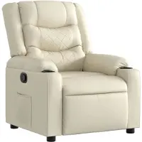 vidaXL Relaxsessel Creme Kunstleder