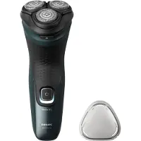 Philips Shaver 3000X Series X3052/00 Elektrischer Nass- und Trockenrasierer, Rotationstrasierer, Schwarz, Grün, PowerCut blade system, Replace every 2 yrs with SH30, 2 Jahr(e), Akku