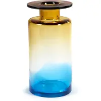 Serax Vase Wind & Fire by Marie Michielssen Amber Blue L 18,5 x 18,5 x 40,0 cm