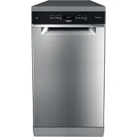 Whirlpool WSBO 3O34 PF X, Halb integriert, Single (45 cm breit), Schwarz, Tiefer, höher, Korb, 10 Maßgedecke