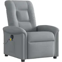 vidaXL Massagesessel Hellgrau Stoff
