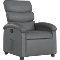 vidaXL Relaxsessel Grau Kunstleder