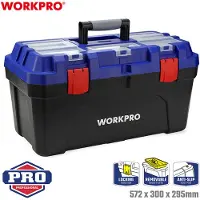 Workpro WP283003 572 x 300 x 295 mm Werkzeugkasten unbestückt Blau, Schwarz