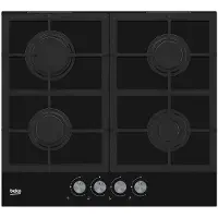 Beko HILG 642C5 SB, Schwarz, Integriert, 60 cm, Gaskochfeld, 4 Zone(n), 4 Zone(n)