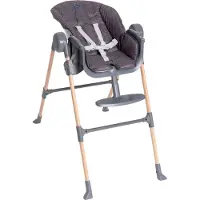 Chicco Hochstuhl "Polly Essential Coal", Kinder, Gr. B/H/T: 50,5cm x 93cm x 89cm, schwarz (coal), Stühle Hochstuhl, mit Essbrett