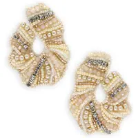 PAULIE POCKET Damen Schmuck Glamorous Curl Earrings - Beige - Größe ONESIZE