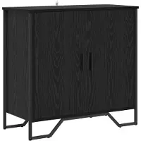 vidaXL Sideboard Schwarz Eichen-Optik 78 x 35 x 74.5 cm