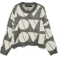Vero Moda Pullover Love 10331432 Grau Regular Fit