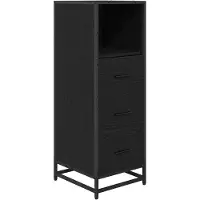 vidaXL Badezimmermöbel-Set Schwarz Eichen-Optik 35 x 37,5 x 100 cm