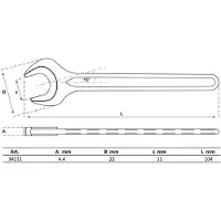 Bgs Einmaulschlüssel DIN 894 SW 11 Mm 34211