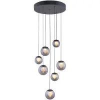 Pure Hängelampe Popup, dimmbar, alu / grau / zink, für Wohn- / Esszimmer, Aluminium