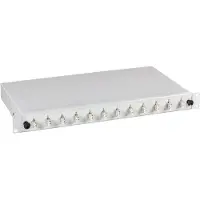 S-Impuls LWL-Patchpanel Spleisbox,19", 12xLC-Duplex, 50/125um, OM2, ausziehbar