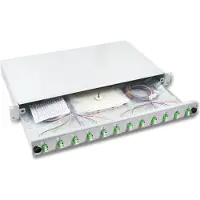 EFB Elektronik Spleissbox ausziehbar LC, 24 Pigtails / 12 Kupplungen, OM5 (B71901.24OM5)