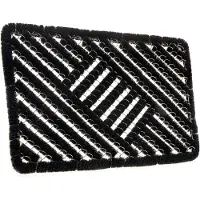 NYVI Fußmatte Grid - 40x60 cm Rechteckig - Schwarz
