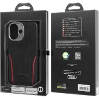 Audi Etui R8 Echtes Leder Magsafe Do Iphone 17 - Czarno-Czerwony