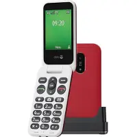 Doro Leva E22, Klappgehäuse, Single SIM, 7,11 cm (2.8"), 0,3 MP, 1150 mAh, Rot, Weiß