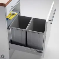 NABER Pullboy Vario 45 2. Abfallsammler, alu grau. - Mülleimer