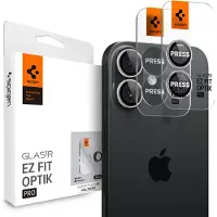 Spigen Optik Pro EZ Fit Lens Protector - Kameralinsenschutz (2er-Pack) für das Apple iPhone 17 / 16 Plus - Silber