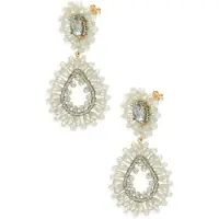LOTT. gioielli Damen Schmuck Double Drop S - Creme - Größe ONESIZE