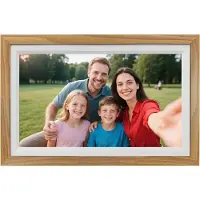 Lippa - Frameo Digital Picture Frame - Wood Look - 15.6"