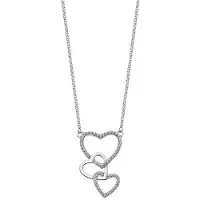 Lotus Anhänger Silber 925 Sterling Silber Herz Halsketten | Gr.: onesize