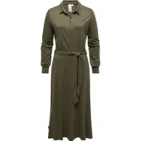 Ragwear Blusenkleid "Plantee" Eingrifftaschen Modisches Damenkleid mit Taillengürtel