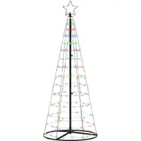 vidaXL LED Weihnachtsbaum mit 390 LEDs Mehrfarbig 250 cm Eisen 42018759
