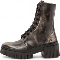 Art für Damen. 1137513EH003_001 Leder-Stiefeletten 1375 York grau (36), 3 bis 5 cm, Reißverschluss, Lässig