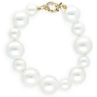 BONNIE STUDIOS Damen Schmuck Fred Chuncky Bracelet - Creme - Größe ONESIZE