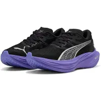 Puma Deviate Nitro 3 Schwarz Lila AW25 Damenschuhe, Größe 38 - EUR