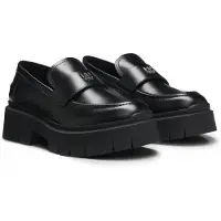 HUGO Loafers aus Kunstleder mit Stack-Logo Grösse 42