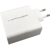 LC-Power LC-GAN-65, USB-Netzteil GaN, 2x USB-C, 1x USB-A, 65W, weiß