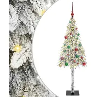vidaXL Weihnachtsbaum mit 150 LEDs Weiß 150 cm PE und Stahl 3396224