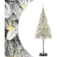 vidaXL Weihnachtsbaum mit 150 LEDs Weiß 150 cm PE und Stahl 3396220
