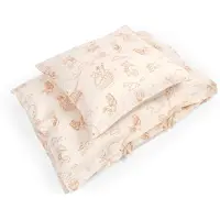 Filibabba Kinder Bettwäsche Bio-Satin-Baumwolle Weiß Bettbezug 70x100 cm Kissenbezug 40x45 cm