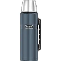 Thermos Isolierflasche STAINLESS KING, 1,2 Liter, eisgrau doppelwandiger Edelstahl mit Vakuumisolierung