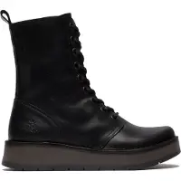 Fly london Damen RAMI043 Freizeitstiefeletten aus Leder mit Schnürung, Schwarz