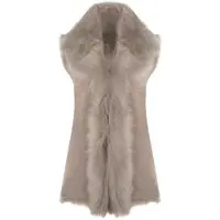 Infinity Leather Lange Toscana-Lammfellweste für Damen – Sorocaba