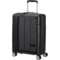 American Tourister mit Laptopfach Hello Cabin Spinner 55 / 20 Exp Trolley Grey Melange schwarz