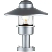 Elstead Lighting Elstead Klampenborg Außen-Stehleuchte E27 32cm Silber IP44