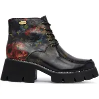 LAURA VITA Schnürstiefel Schwarz