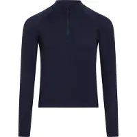 Icebreaker Funktionsunterhemd 260 Tech Longsleeve Half Zip Kinder Midnight Navy-Größe 152