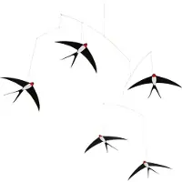 Flensted Mobiles Fliegende Schwalben Mobile mit Geschenkbox