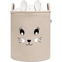 Sipo Koš na hračky XL se šňůrkou, skládací bavlněný / 63 l, Rabbit