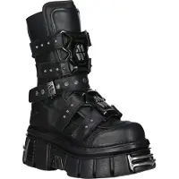 New rock Goth Plateau-Lederstiefel-M-MET422-S1